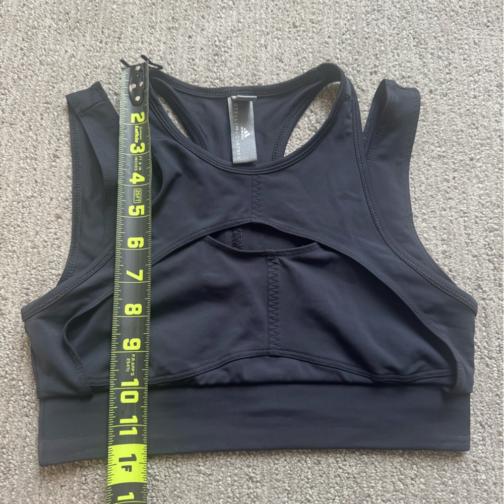 Stella McCartney x Adidas Women’s Crop Bra Top in Black - Picture 3 of 6